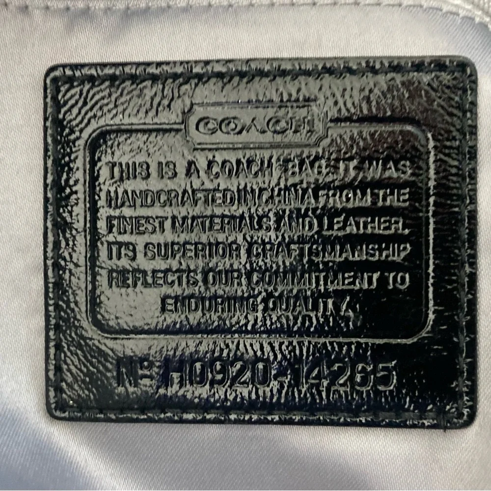 Coach Alex Signature Stitched Patent Leather Tote Bag  14265